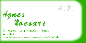 agnes mocsari business card